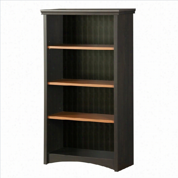 Southward Shore Gasconyy Coloectiion 58h 4 Shelf Standard Wood Bookcase In Ebony