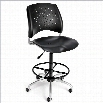 OFM Star Swivel Plastic Drafting Chair with Drafting Kit in Black