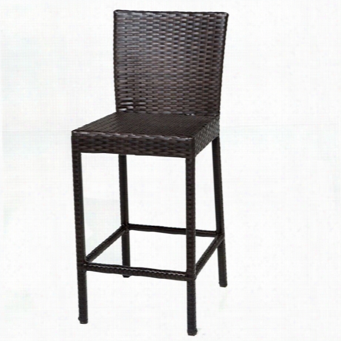 Tkc Napa Outdoor Wicker Bar Stoolls In Espreso (set Of 2)