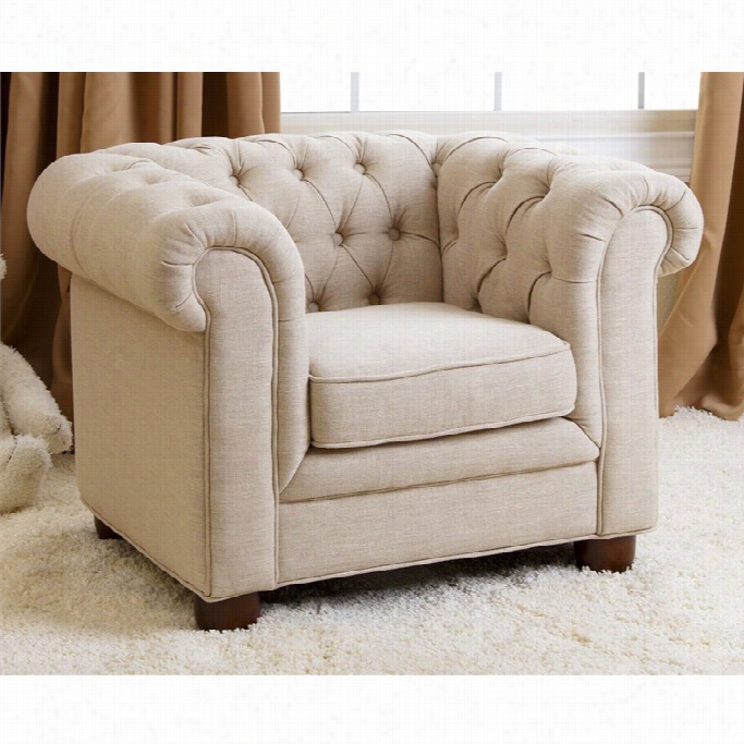 Abbyson Living R Kids Mini Fabric Chesterfield Clubb Chair In Beige