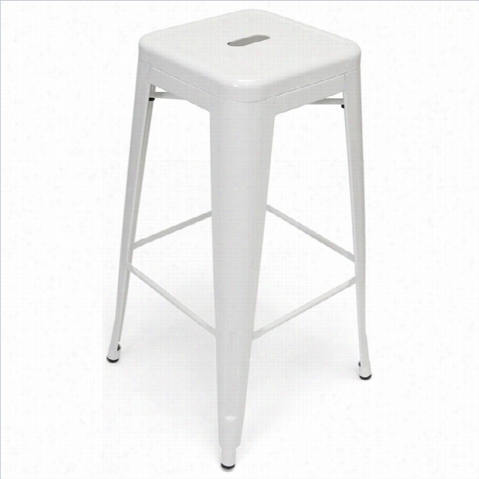 Aeon Furniture Cosmic System 30.5 Bar Stool In White (set O 2)