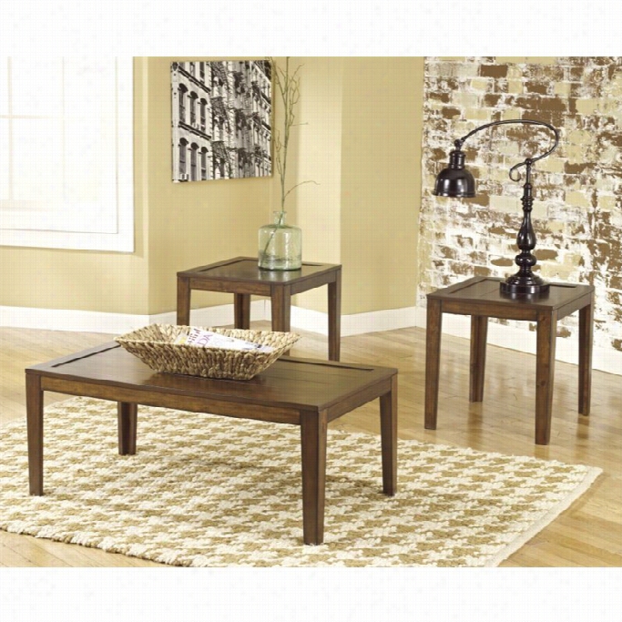 Ashley Hollytyne 3 Piece Coffee Table Etin Brown