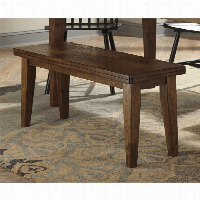 Ashley Molanna Large Dining Bench In Brown