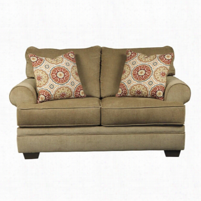 Ashley Sevan Fabric Loevsseat In Sand