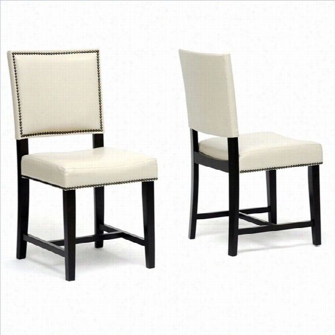 Baxtton Studio Nottingham Dining Chair In  Cream (set Of 2)