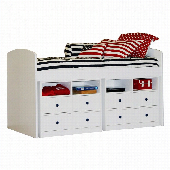 Berg Furnitre Utica Lofts 4 Drawer Dresesr For High  Twin Bed-chestnut