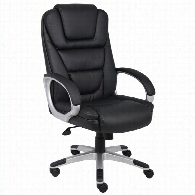 Boss Station  Products Ntr Executive Leatherplus Office Chair With Knee Tilt