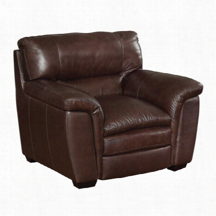 Coaster Burton Leather Chair In Burgndy