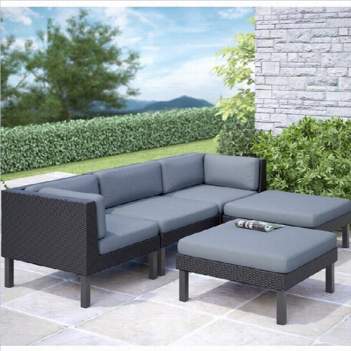 Corliving Oakland 5 Pc Sofa In The Opinion Of Chaise Lounge Patio Set