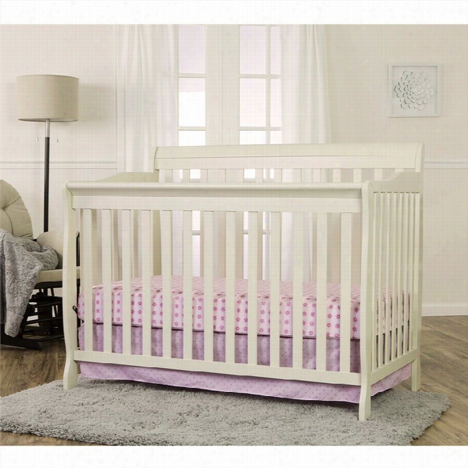 Dream Forward Me Ashton Convertible 5-in-1 Crib In Pearl White