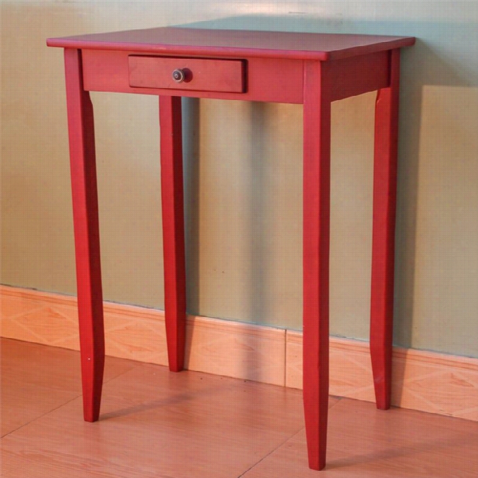 Internnational Caavan  Ashbury Square End Table In Antique Red