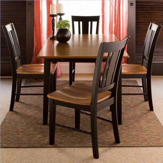 International Concepts 5 Piece San Remo Dining Set In Black Cherry