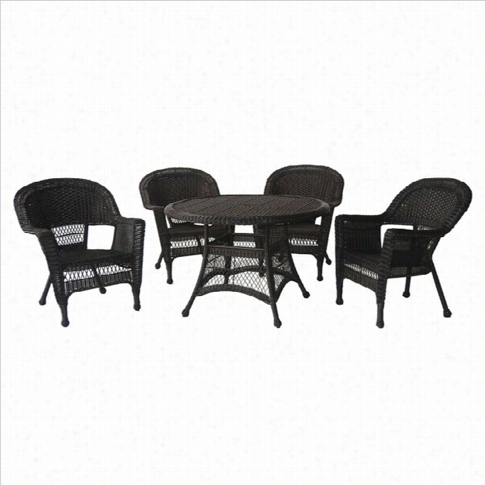 Jec O 5 Pie Ce Wicker Patio Dining Set Ine Spresso