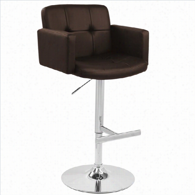 Lumisource Stout 2-32 Bar Stool In Brown