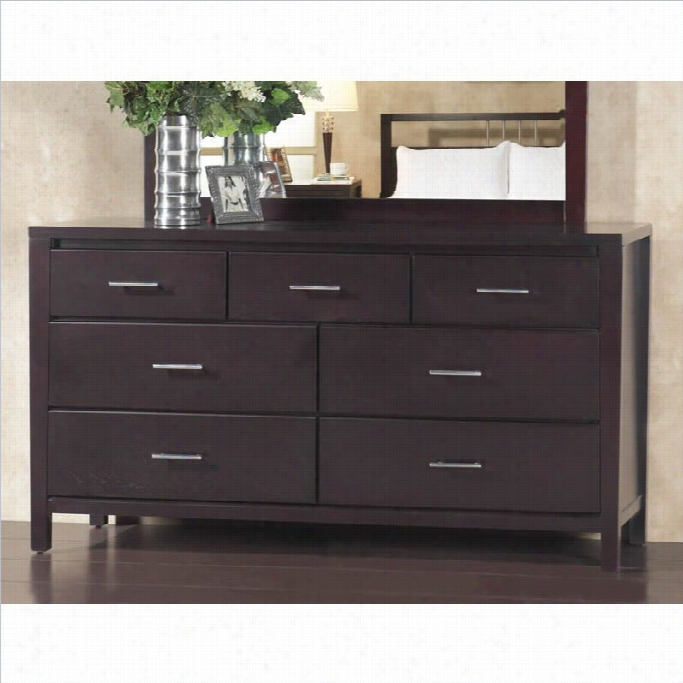 Modus Nevis 7 Drawer Duble Desser In Espresso