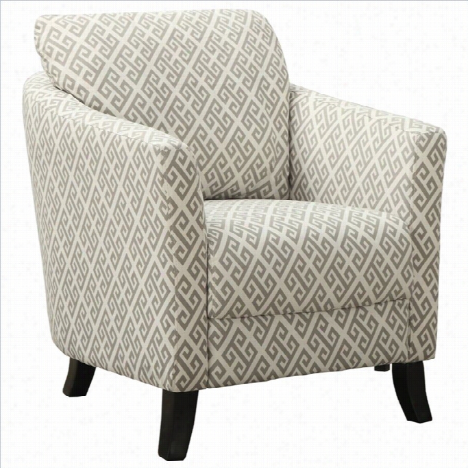 Monarch Curved Back Accent Chair In Sadstone And Gray