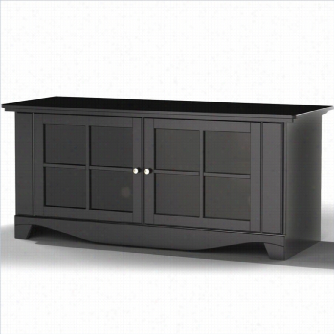 Nexera Pinnacle 56 Tv Stand In Black Lacquer With Door$