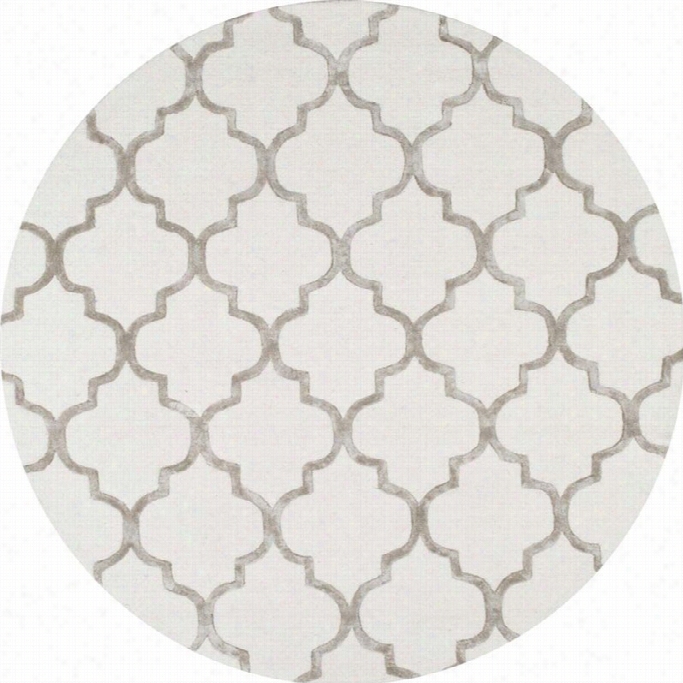 Nuloom 6' X 6' Hand Tufted Prk Avenue Trellis Round Rug In Nickel