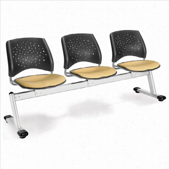 Ofm Star 3 Beam Seating With Seats In Golden Flax