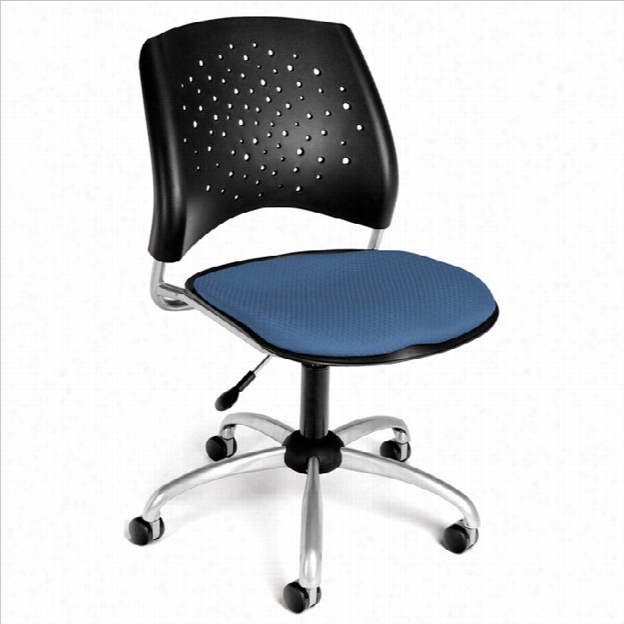 Ofm Star Swivel Offiice Chair In Cornflower Blue