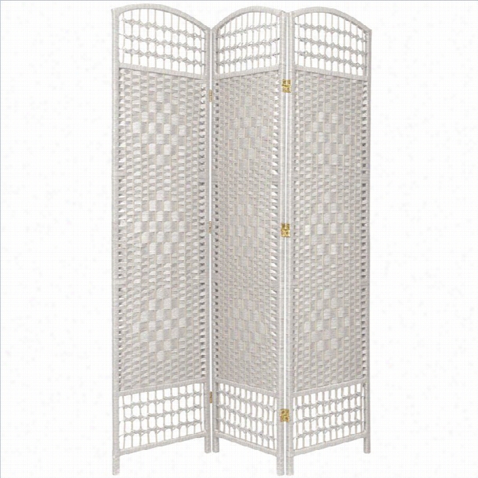 Orintal Furniture 3 Panels Tall Room Divider In White