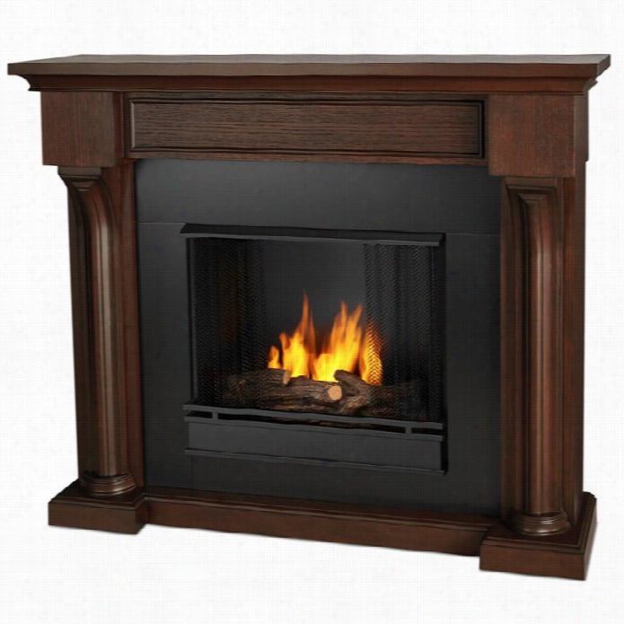 Real Flame Verona Indoor Gel Fireplace In Chesnut Oak