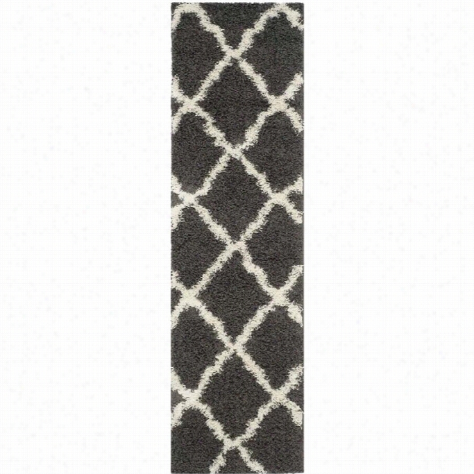 Safavieh Dallas Shag Dark Grey Shag Rug - 2'3 X 8'