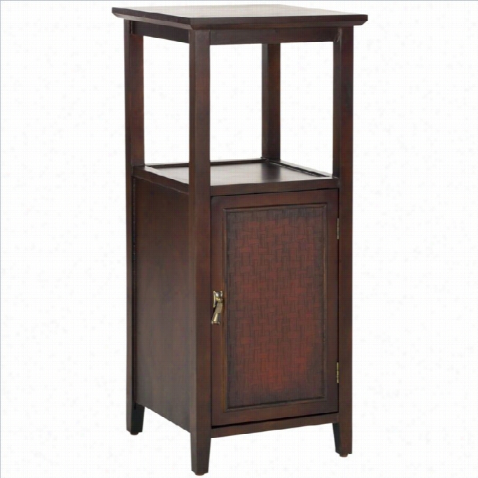 Safavieh Mike Birch Wood Side Table In Darrk Brown