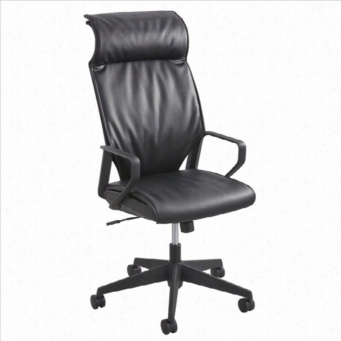 Safco Priya L Eather High Back Ex Ecutive Office Chair In Black