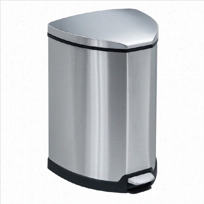 Safco Stainless Step-on 44 Gallo Nreceptacle In Stainless Steel