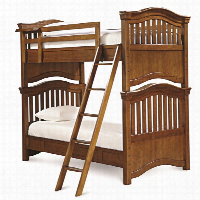 Smartstjff Classics 4.0 Twin Oevr Twin Wood Unk Bed In Saddle Brown