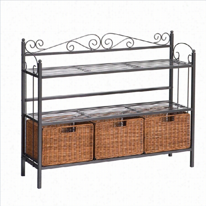 Southern Enterprises Petaluma 3-drawer Baker's Rack