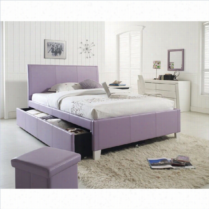 Stndard Furniture Fantasia Bed With Trundle In Lavender
