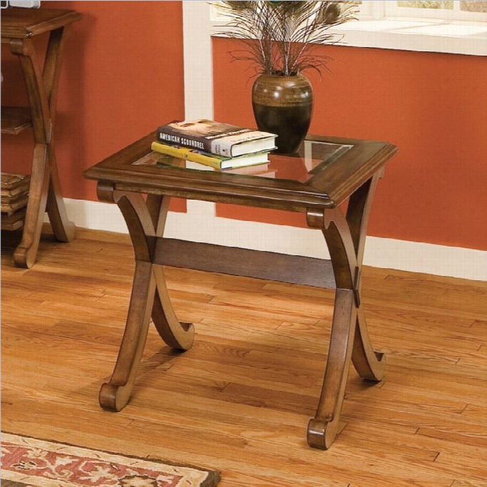 Standard Furniture Madrid End Table In Golden B Rown Cherry