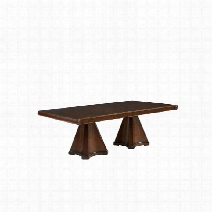 Stanley Villa Couture Dante Dining Table In Mottled Walnut