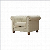 Armen Living Linen Winston Chair in Beige