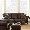 Steve Silver Company Chateau Leather Sofa in Antique Chocolate Brown