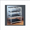 VTI BL Series 4 Shelf Audio Rack-Black / Black / Black