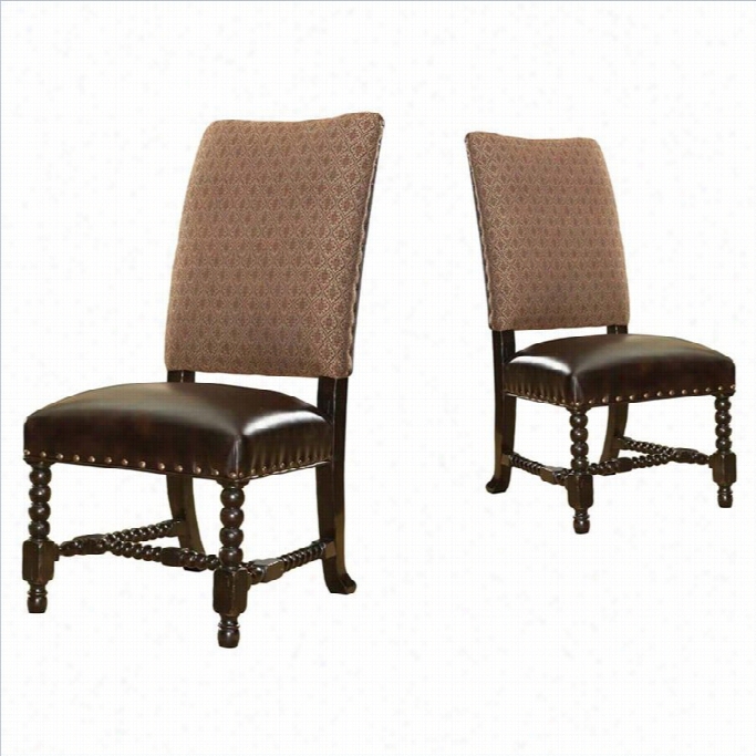 Tommy Bahama Home Kingwto Wn Edwards Leather Dining Chair In Tamarind