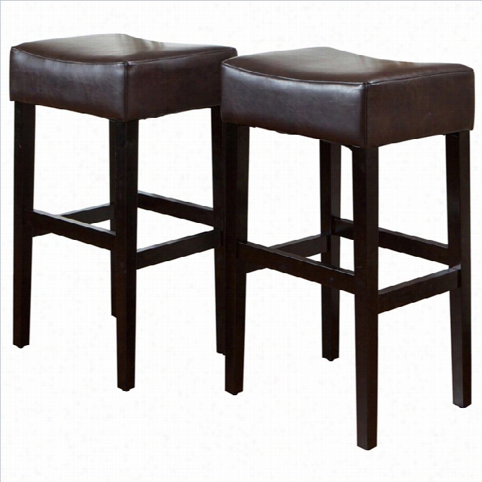 Trent Home 30 Rodriguez Backless Bar Stools In Brown (set Of 2)