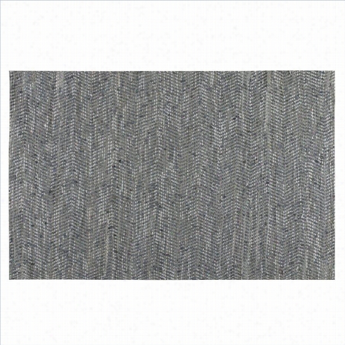 Uttermot Br Anson Woven Recycled Denim Rug In Gray Blue-5 Ft X 8 Ft