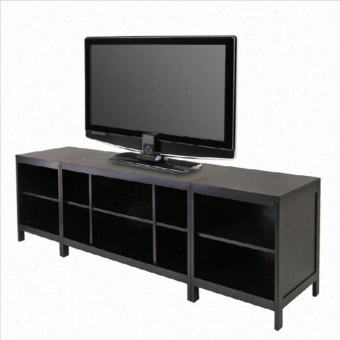 Winsome Hailey 3-piece Modular Media Centr In Esppresso