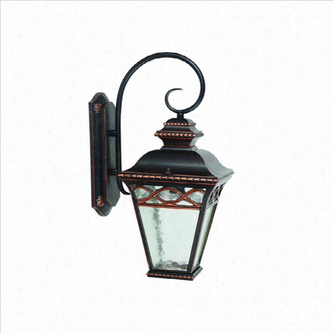 Yosemite Home Decor Reynolds Creek 1 Light Exterior Ino Il Rubbed Bronze With Clear Water Glass  Small