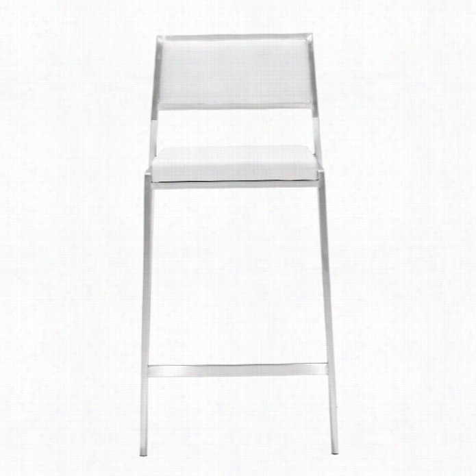 Zuo Dolemite 26 Modern Counter Stool In White