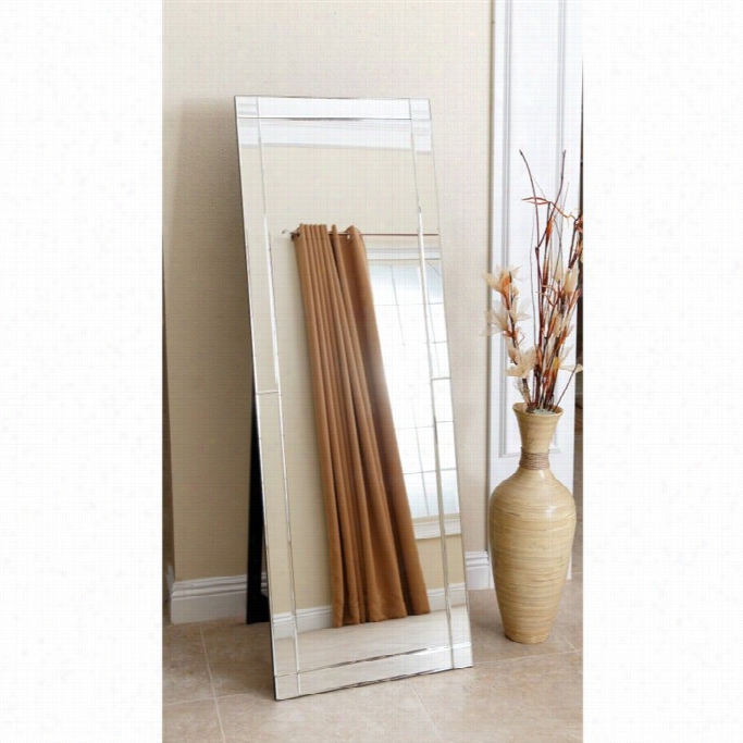 Abbyson Lviing Heather Standing Floor Mirror In Silver