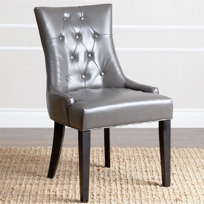 Abbyson Living Maverick Upholstered Leather Dining Chair In Rgay