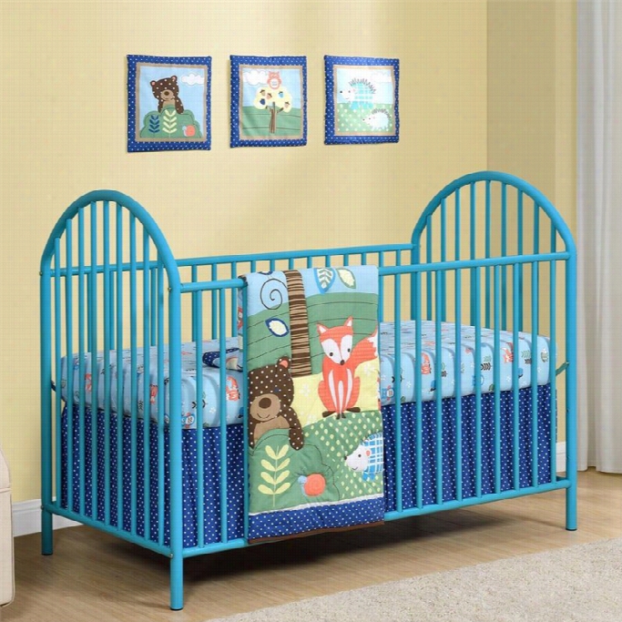 Ameriwood Cosco Prism Metal Crib In Blue