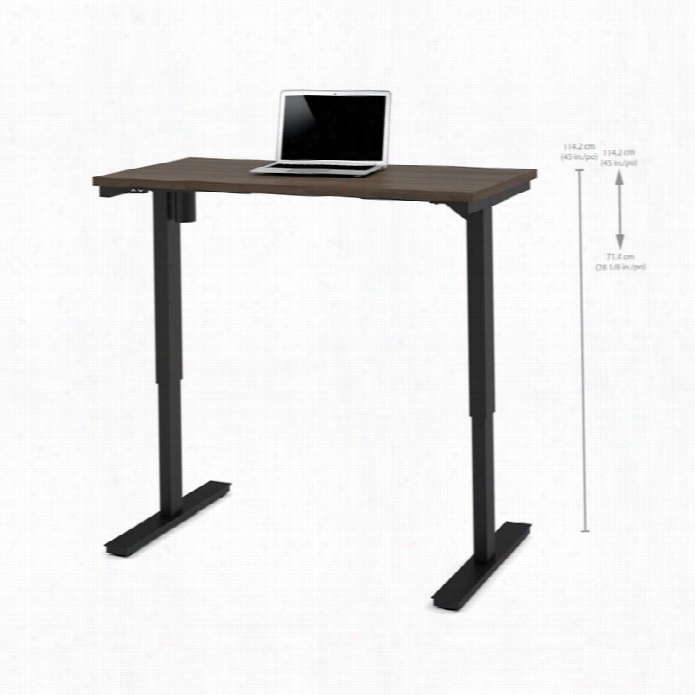 Bestar Hat 24 X 48 Power Adjustable Standing Desk In Antiua