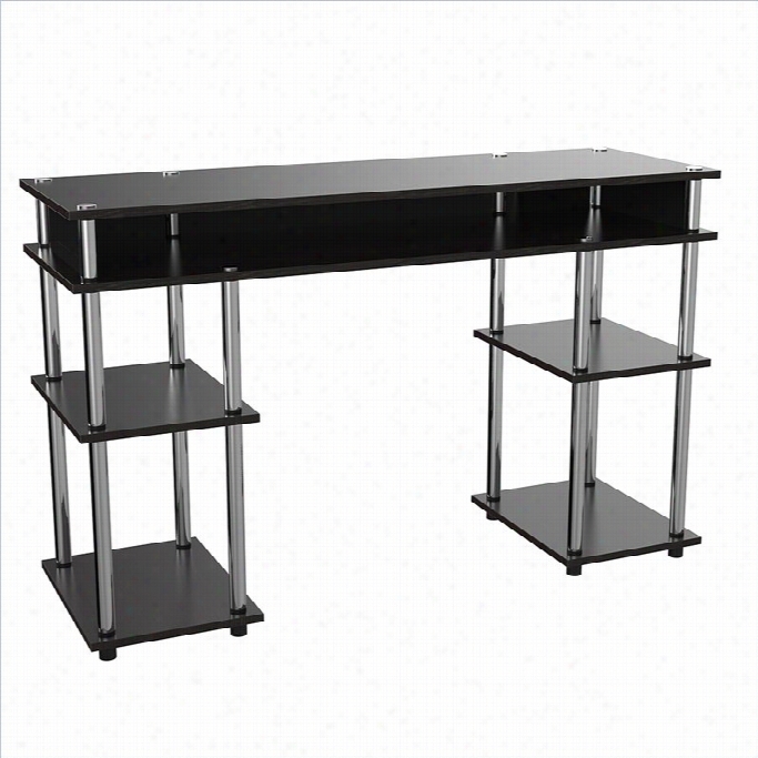 Covnenience Conepts Designs2be~ne No Tools Student Desk - Black