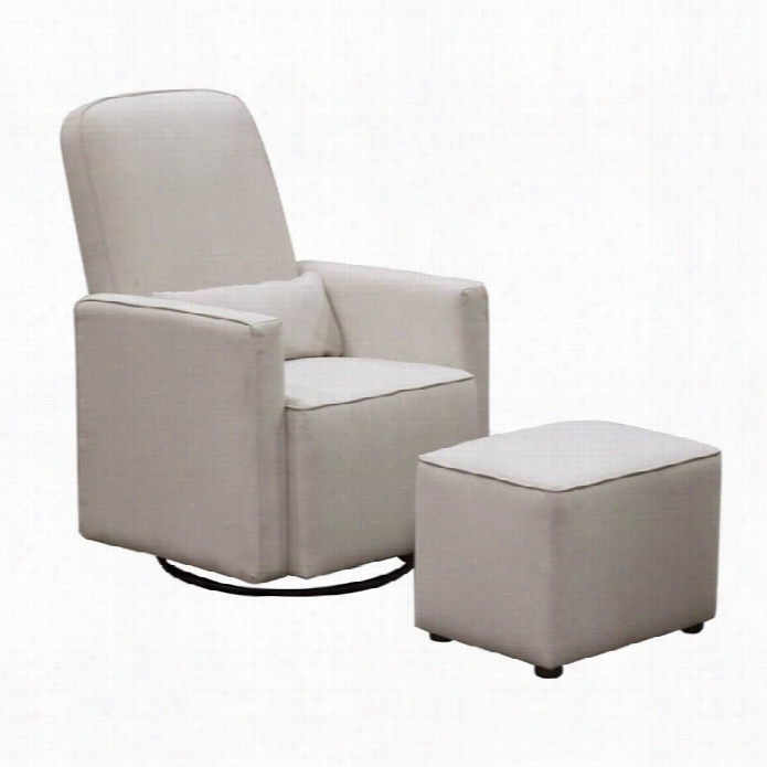 Da Vinci Olive Swivel Glider With Tsationary Ottoman In Creamm